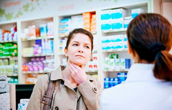 Valinta lääkkeistä kipua varten nenänielässä apteekissa